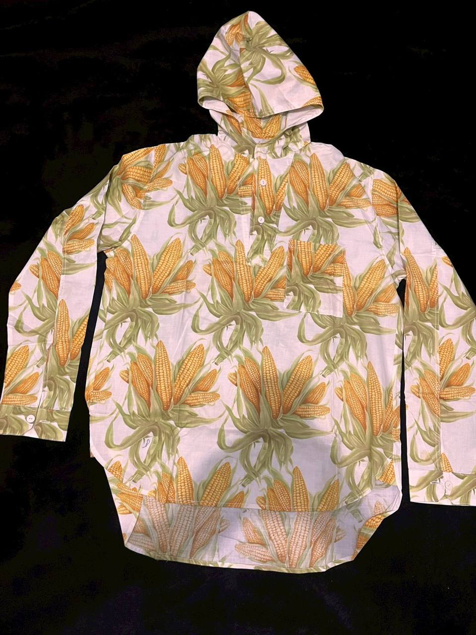 連帽玉米圖案襯衫